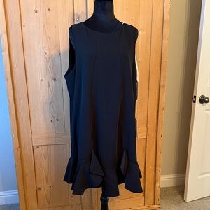 Mac Duggal Black Ruffled Hem Dress